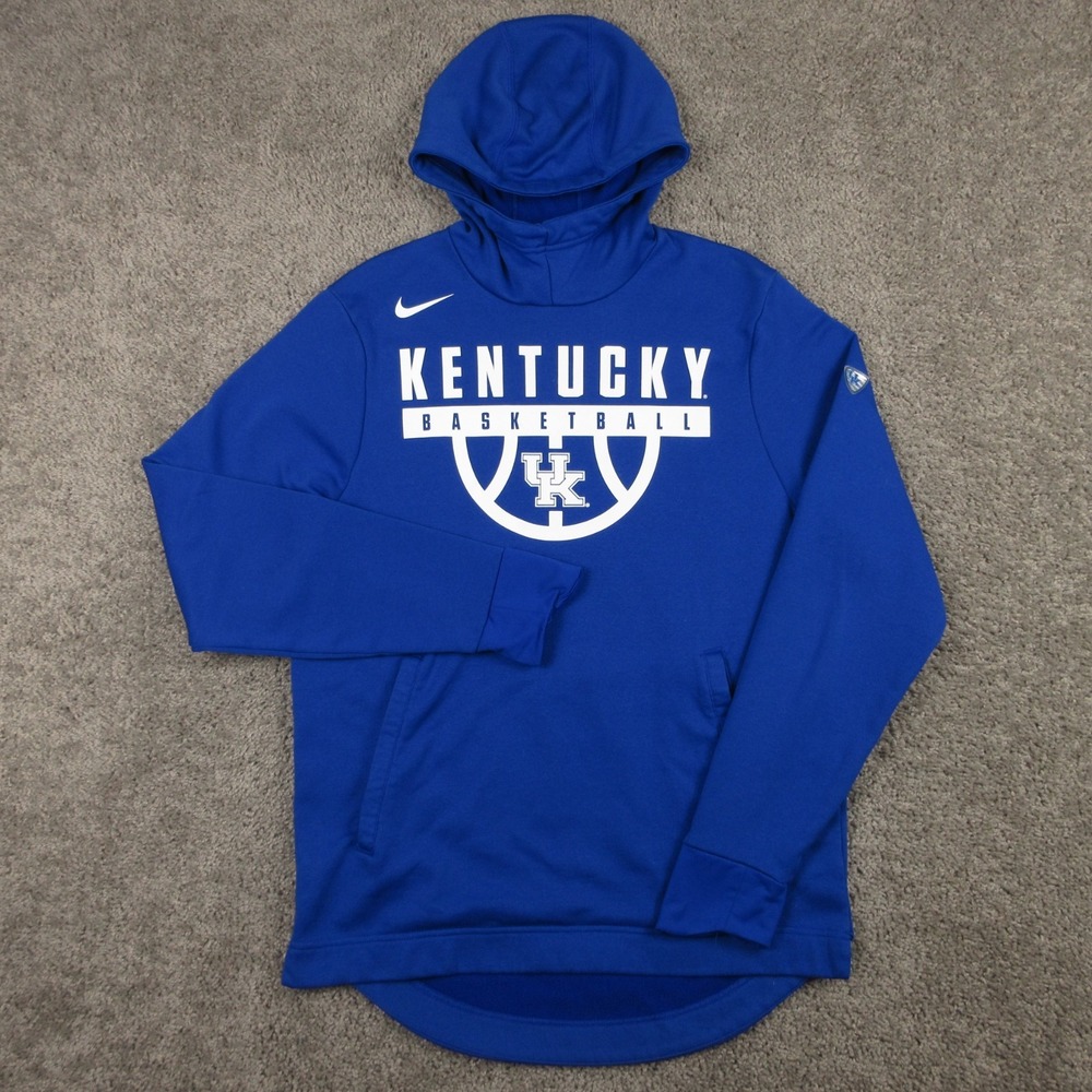 Kentucky Wildcats Sweater Mens Medium Blue Basketball Hoodie Sweatshirt Nike